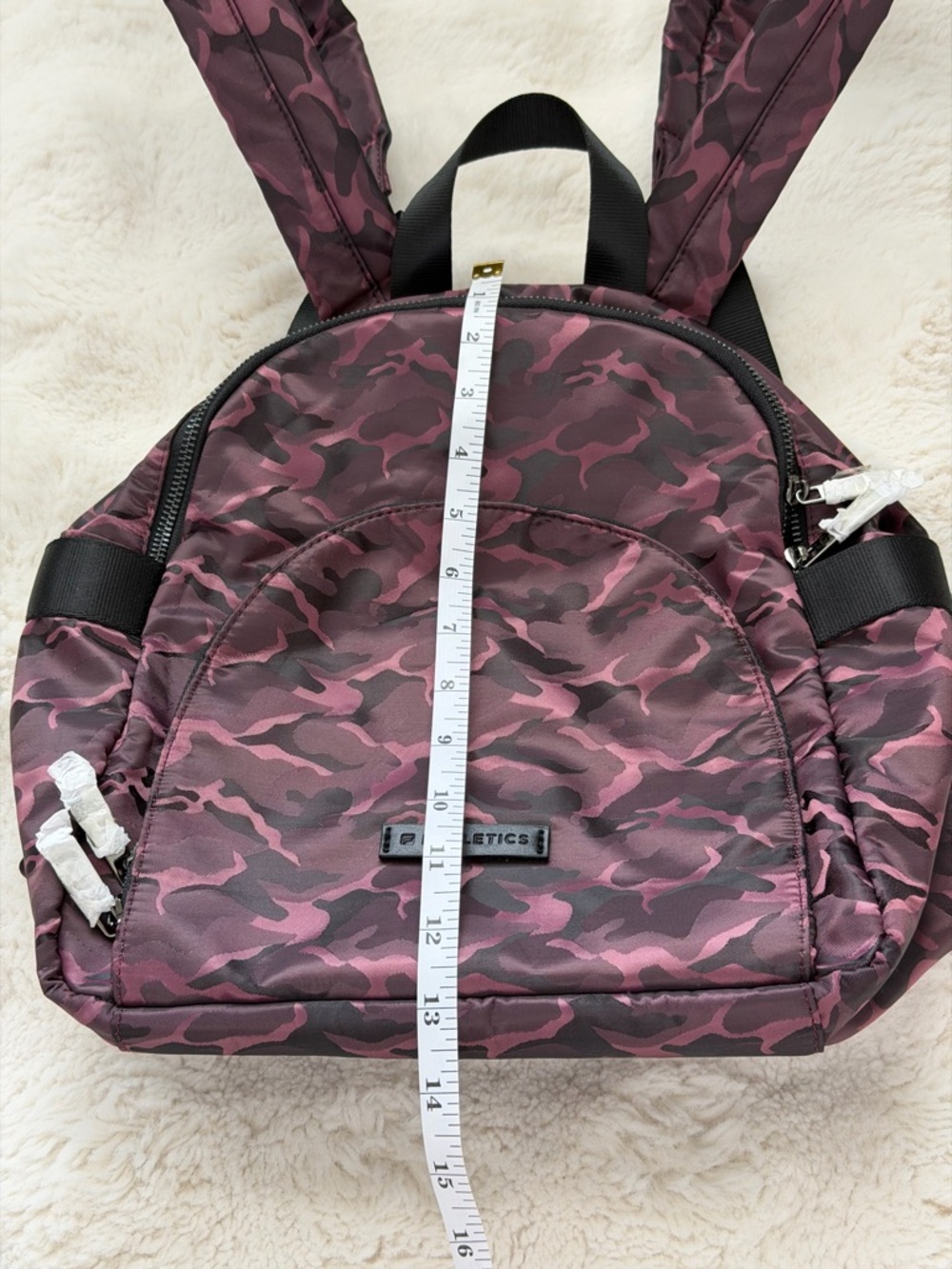 Trendy Fabletics The Downtown Burgundy Camo Backpack - Active Lifestyle - Picture 13 of 15